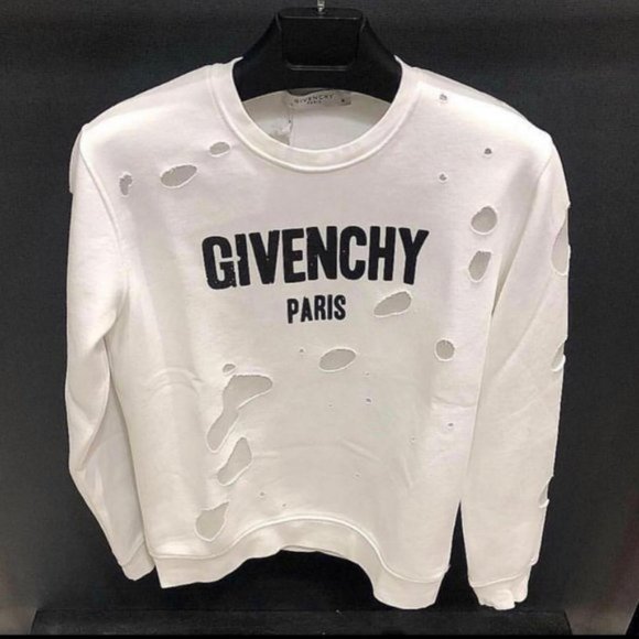 givenchy paris destroyed sweatshirt